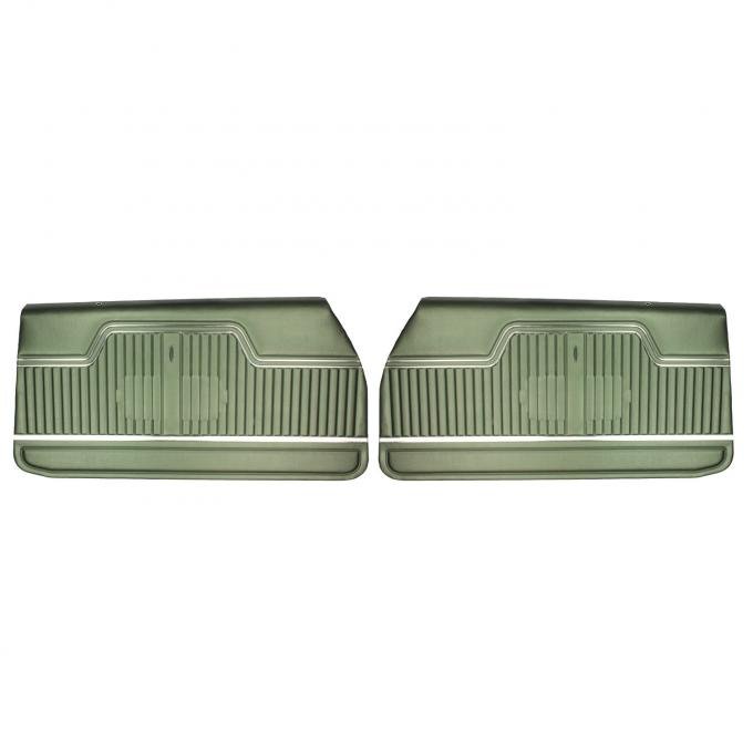 PUI Interiors 1971 Chevrolet Chevelle Platinum Pre-Assembled Jade Green Front Door Panels 70AD19-P