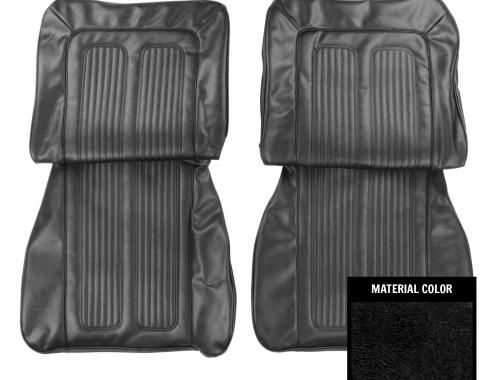 PUI Interiors 1964 Pontiac Grand Prix Black Front Bucket Seat Covers 64PS55U