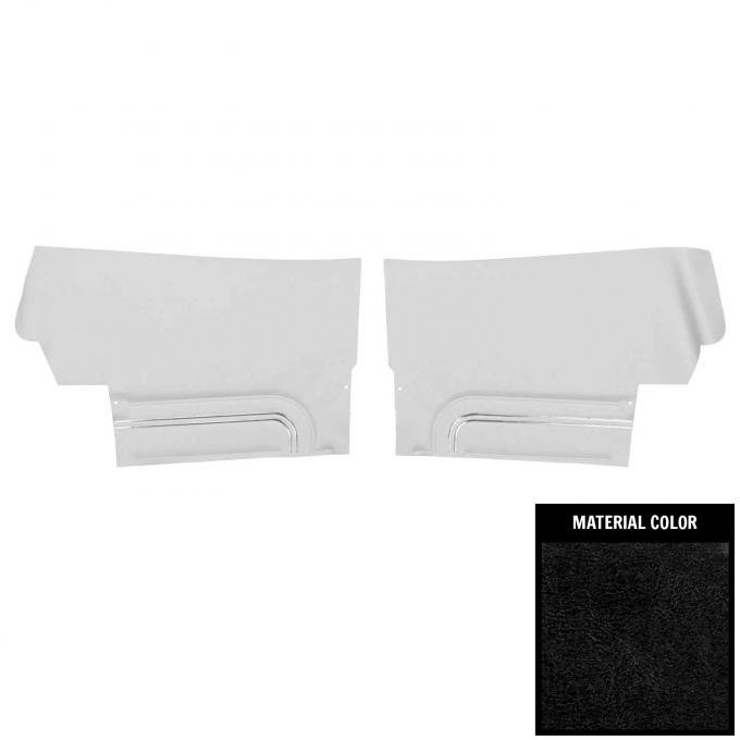 PUI Interiors 1972 Pontiac GTO/Lemans Sport Convertible Black Rear Door Panels D480V