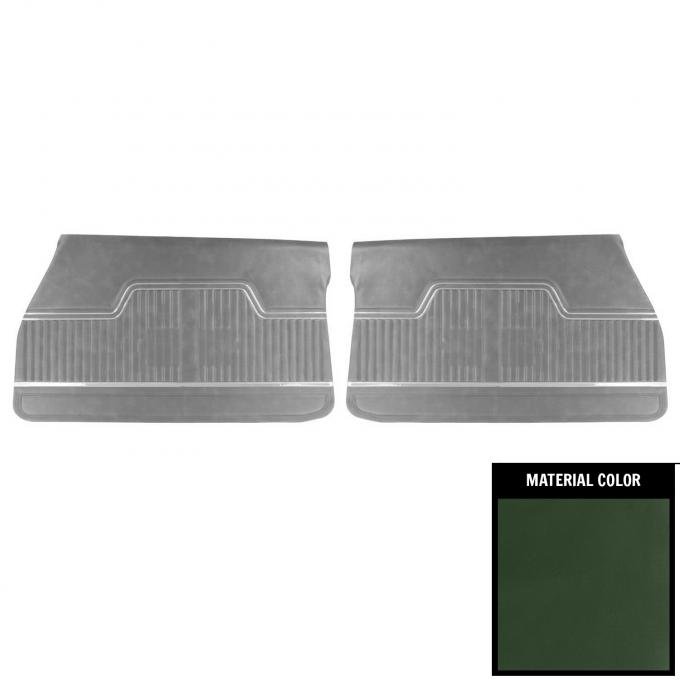 PUI Interiors 1972 Chevrolet Chevelle Platinum Edition Dark Green Front Door Panels 70AD25