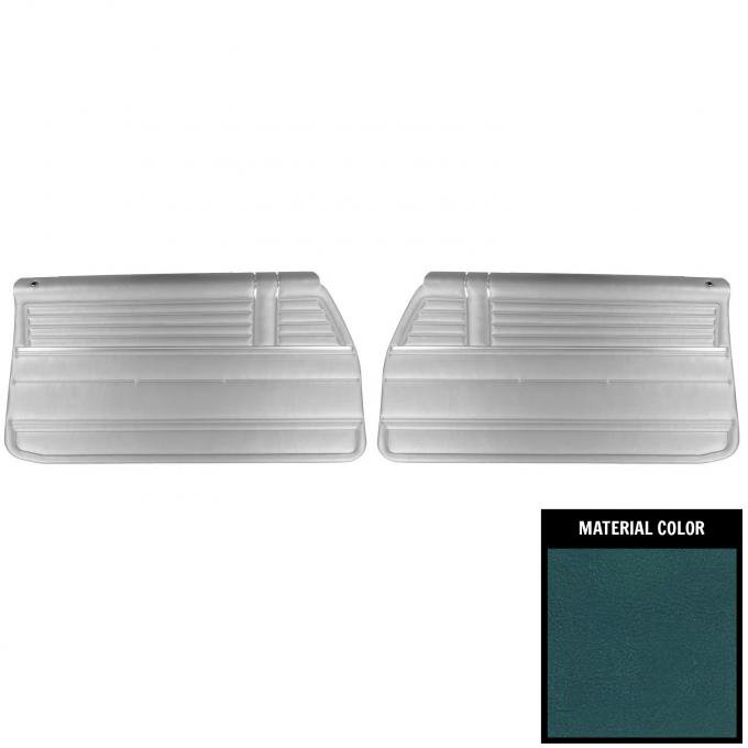 PUI Interiors 1968 Chevrolet El Camino Platinum Pre-Assembled Medium Blue Front Door Panels 68ADE17-P