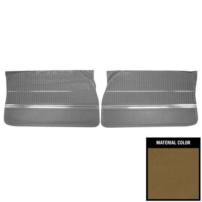 PUI Interiors 1969 Oldsmobile Cutlass 2-Door Sedan Mustard Gold Front Door Panels 69CD06T