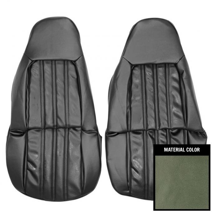 PUI Interiors 1974-1975 Chevrolet Malibu/Laguna Jade Green Front Swivel Bucket Seat Covers 74AS19U