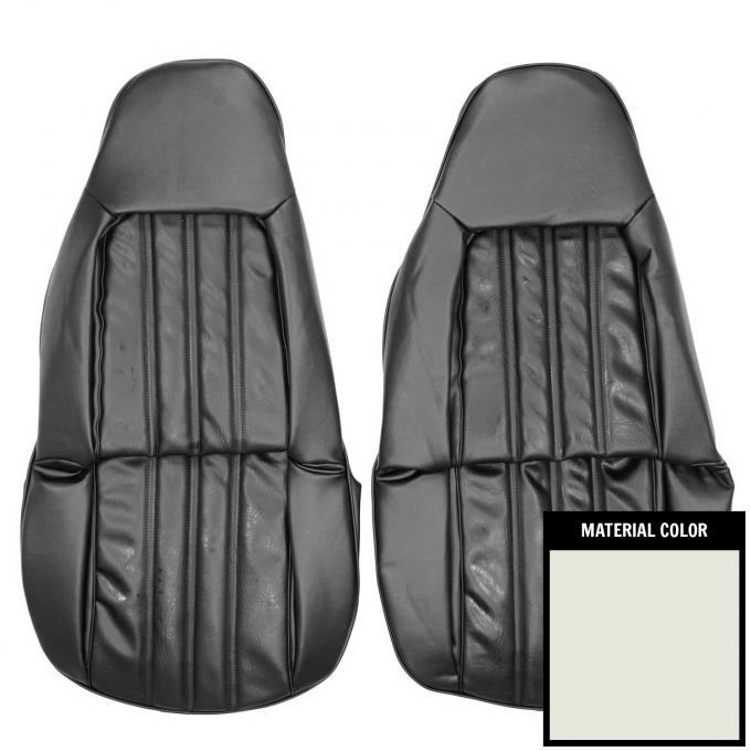 PUI Interiors 1974-1975 Chevrolet Malibu/Laguna White Front Swivel Bucket Seat Covers 74AS37U