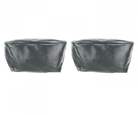 PUI Interiors 1968-1972 Chevelle/GTO/Cutlass/Skylark/Nova Black Bucket Seat Head Rest Covers 68AH10U