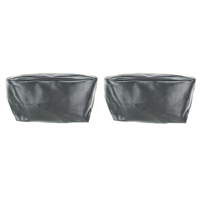 PUI Interiors 1968-1972 Chevelle/GTO/Cutlass/Skylark/Nova Black Bucket Seat Head Rest Covers 68AH10U