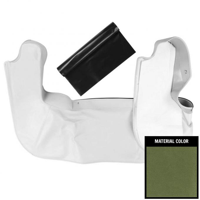 PUI Interiors 1971 Chevelle/Cutlass/GTO Jade Green Convertible Top Boot 68AT19