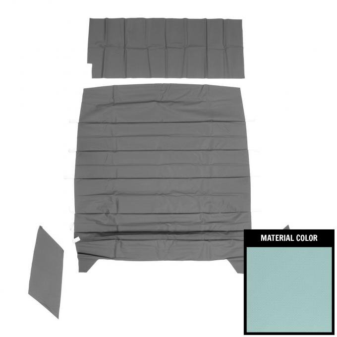 PUI Interiors 1966-1967 Chevrolet Chevelle 4 Door Hardtop Light Blue Ribbed Headliner 66AH4DC104G