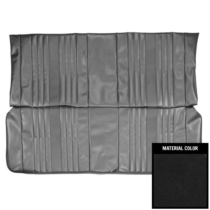 PUI Interiors 1969 Chevrolet Chevelle Convertible Black Rear Bench Seat Cover 69AS10V