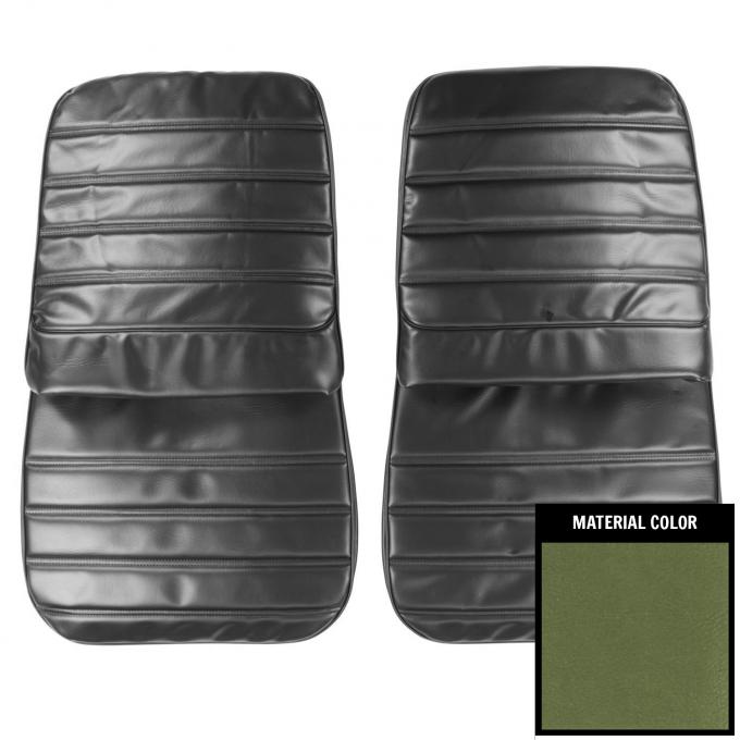 PUI Interiors 1972 Oldsmobile Cutlass/"S"/442 Jade Green Front Bucket Seat Covers 72CS19U2