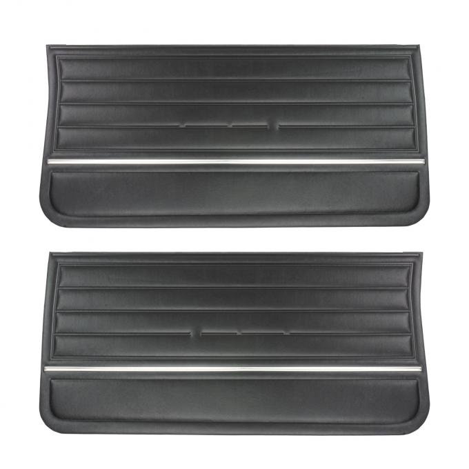 PUI Interiors 1965 Chevrolet Chevelle Pre-Assembled Black Front Door Panels PD260