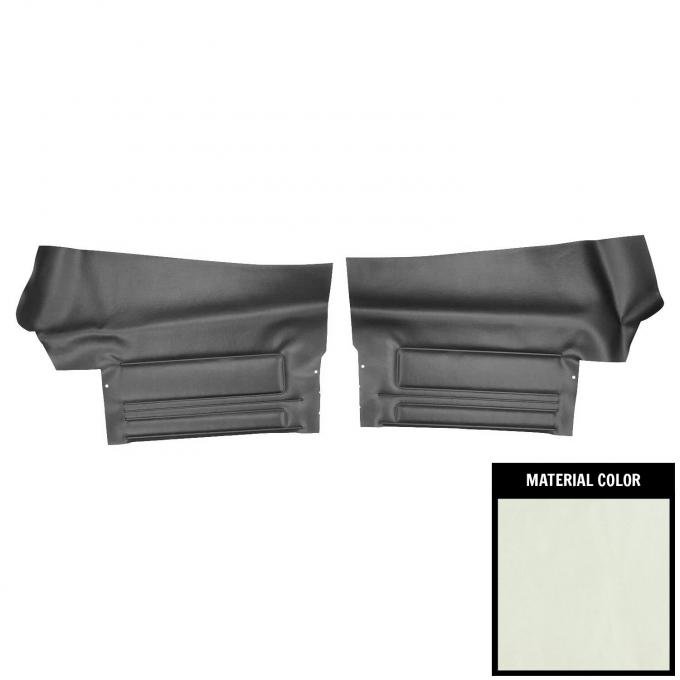 PUI Interiors 1968 Pontiac GTO/Lemans Convertible Pearl/Black Gold Edition Rear Door Panels DO445V
