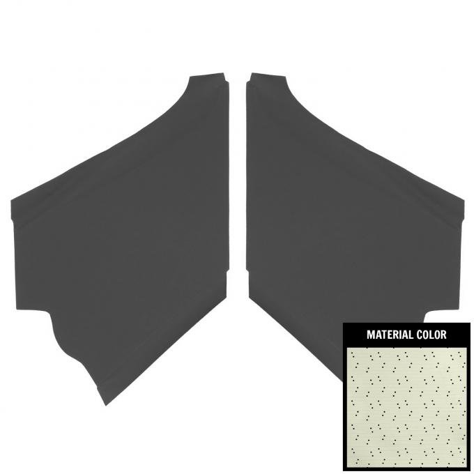 PUI Interiors 1968-1972 Chevrolet El Camino White Perforated Earmuff Boards 68CHB101B