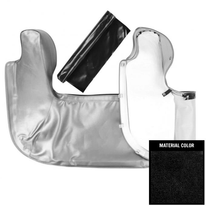 PUI Interiors 1966-1967 A-Body Black Convertible Top Boot 66AT10