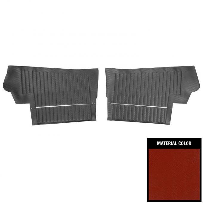 PUI Interiors 1968-1969 Oldsmobile Cutlass "S"/Holiday Convertible Red Rear Door Panels 68CD30V