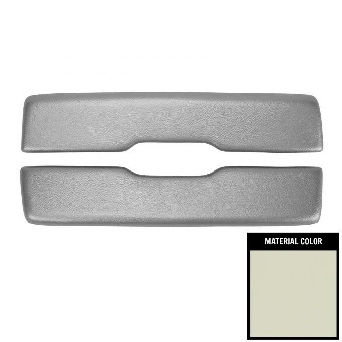 PUI Interiors 1967 Chevrolet Impala White Arm Rest Pads ARP7-40