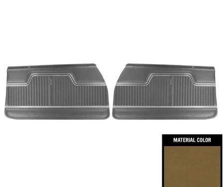 PUI Interiors 1971 Chevrolet Chevelle Pre-Assembled Jade Green Front Door Panels PD249-3