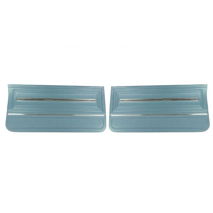 PUI Interiors 1966 Chevrolet Chevelle Bright Blue Pre-Assembled Gold Edition Front Door Panels PDO282