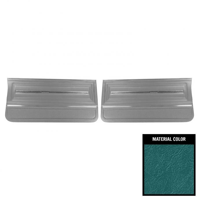 PUI Interiors 1966 Chevrolet Chevelle Aqua Pre-Assembled Gold Edition Front Door Panels PDO285