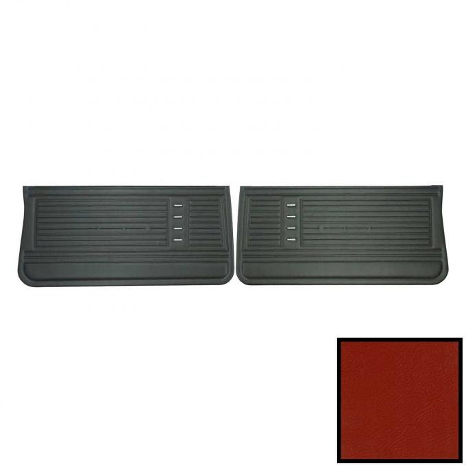 PUI Interiors 1970 Chevrolet Chevelle Pre-Assembled Red Front Door Panels PD241