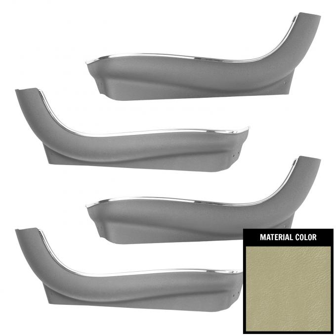 PUI Interiors 1966-1972 Chevelle/GTO/Cutlass/Skylark/Impala/Nova Parchment Plastic Seat Skirts 69ASBB27