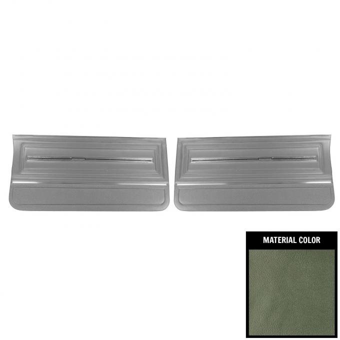 PUI Interiors 1966 Chevrolet Chevelle 2 Tone Aqua Pre-Assembled Gold Edition Front Door Panels PDO289