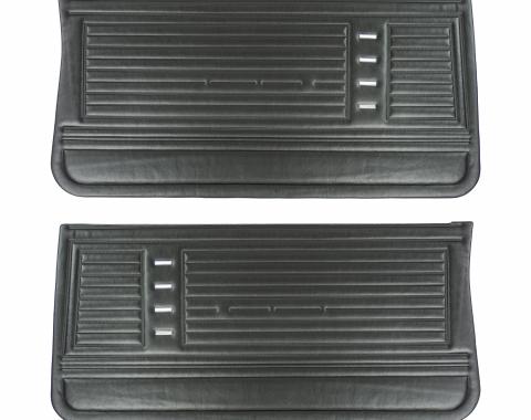 PUI Interiors 1967 Chevrolet Chevelle Pre-Assembled Black Front Door Panels PD230
