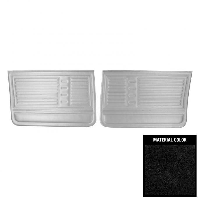 PUI Interiors 1967 Chevrolet Chevelle 4 Door Hardtop Black Front Door Panels 67AD4D10FC