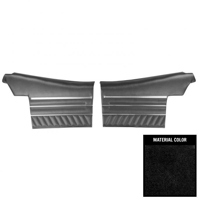 PUI Interiors 1970 Pontiac GTO/LeMans Convertible Pre-Assembled White/Black Rear Door Panels PD466V