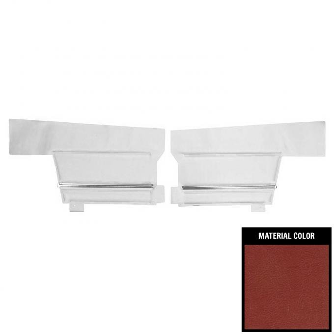 PUI Interiors 1966 Pontiac 2+2 Convertible Metallic Red Rear Door Panels 66PD208V
