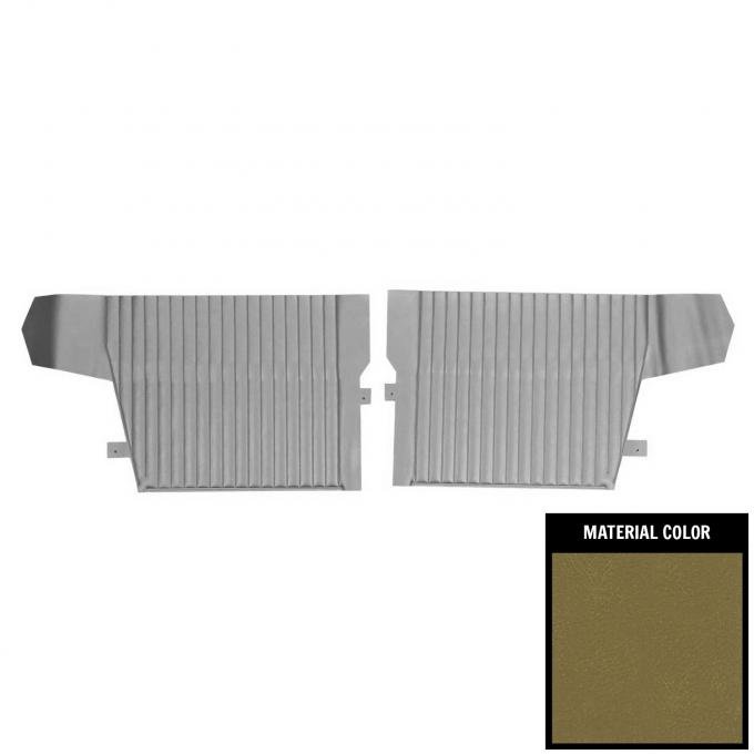 PUI Interiors 1965 Pontiac Grand Prix Convertible Ivy Gold Rear Door Panels 65PD46V