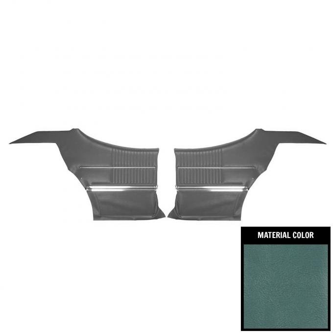 PUI Interiors 1969 Cutlass Holiday/"S" Hardtop Pre-Assembled 2 Tone Blue Rear Door Panels 69CD13C-P