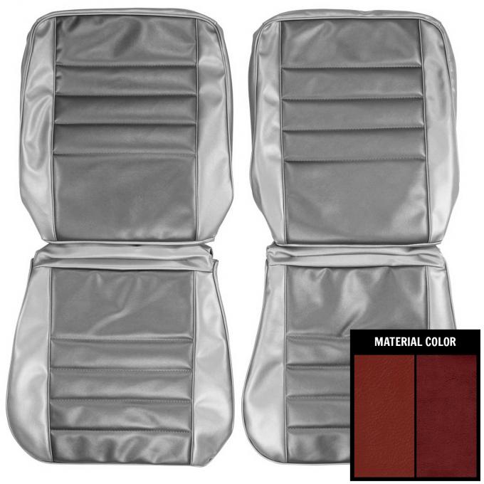 PUI Interiors 1965 Chevrolet Chevelle 2 Tone Red Front Bucket Seat Covers 65AS33U