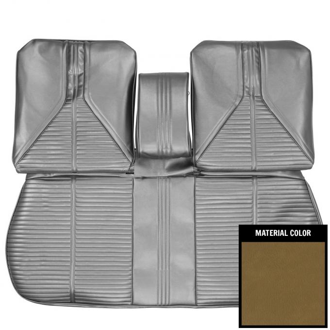 PUI Interiors 1967 Buick Skylark/GS Saddle Front Bench Seat W/Arm Rest Cover 67US06B1
