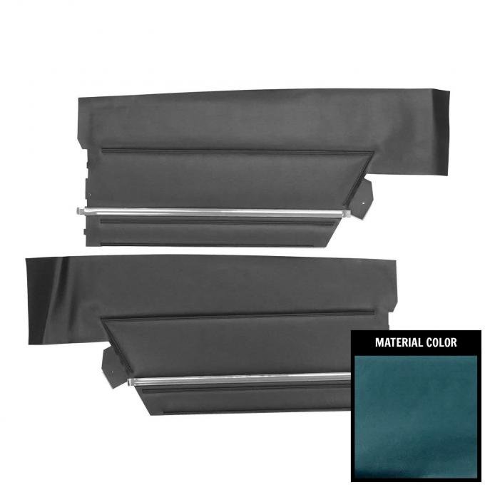 PUI Interiors 1966 Pontiac 2+2 Hardtop Medium Blue Rear Door Panels 66PD215C