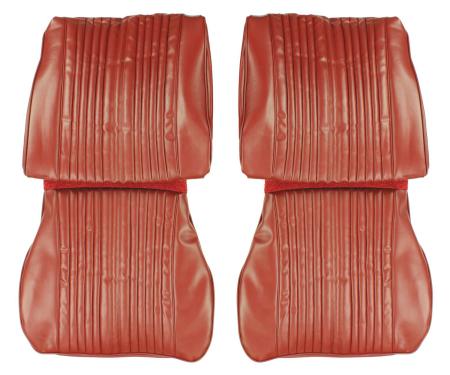 PUI Interiors 1965 Oldsmobile Cutlass Holiday Red Front Bucket Seat Covers 65CS30UH