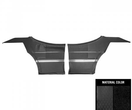 PUI Interiors 1968-1969 Cutlass Holiday "S"Hardtop Pre-Assembled Black Rear Door Panels 68CD10C-P