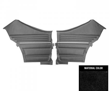 PUI Interiors 1968 Chevrolet Chevelle Hardtop Pre-Assembled Black Rear Door Panels PD310C