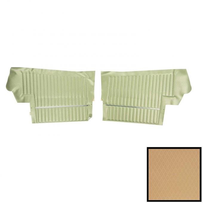 PUI Interiors 1969 Oldsmobile Cutlass Convertible Off-White/Black Rear Door Panels 69CD40V