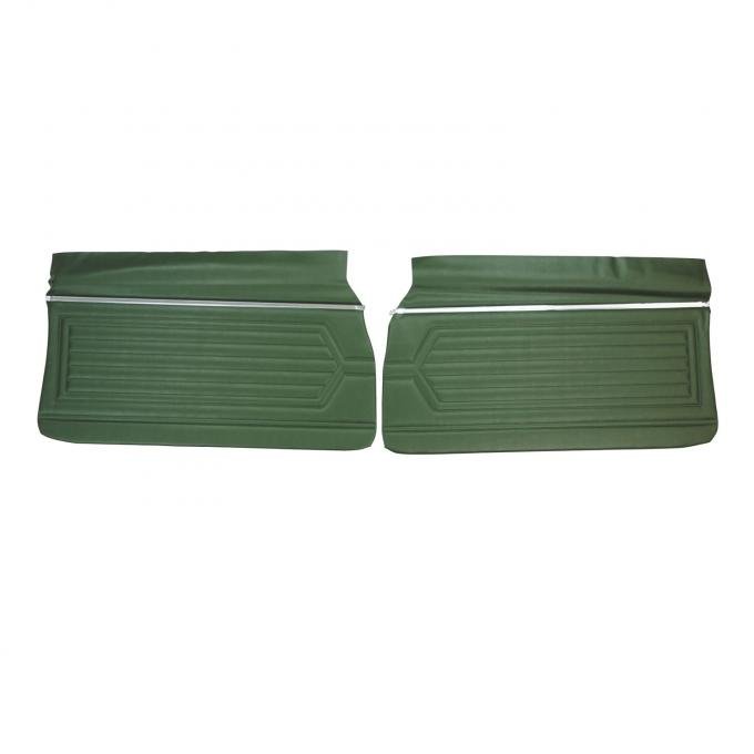 PUI Interiors 1971-1972 Buick Skylark/GS Standard Dark Green Front Door Panels 71UDS25