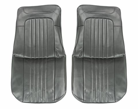 PUI Interiors 1971-1972 Chevrolet Chevelle Black Front Bucket Seat Covers 71AS10U