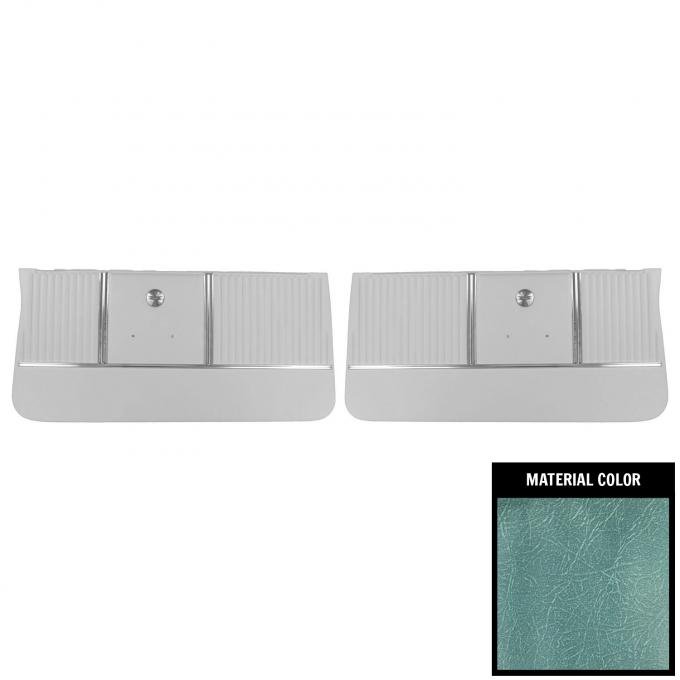 PUI Interiors 1964 Chevrolet Chevelle Light Blue Pre-Assembled Gold Edition Front Door Panels PDO302
