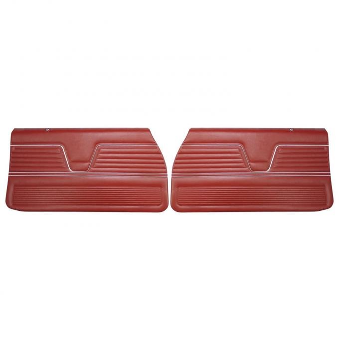 PUI Interiors 1969 Chevrolet Chevelle Pre-Assembled Red Front Door Panels PD251