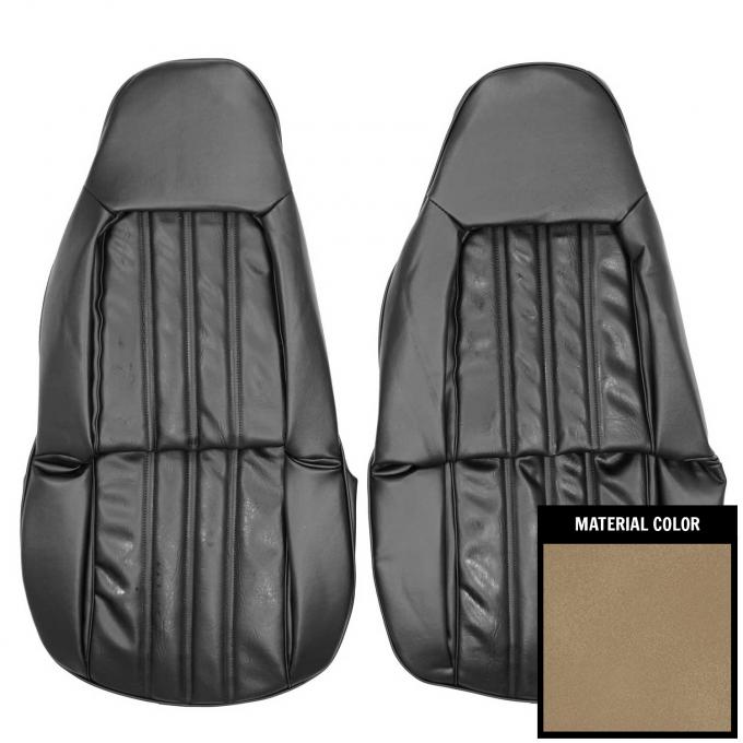 PUI Interiors 1974-1975 Chevrolet Malibu/Laguna Sandalwood Front Swivel Bucket Seat Covers 74AS41U