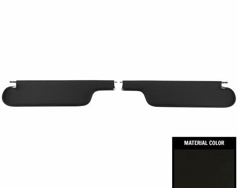 PUI Interiors 1968-1970 Chevrolet Chevelle/El Camino Black Perforated Sun Visors SV5100BC