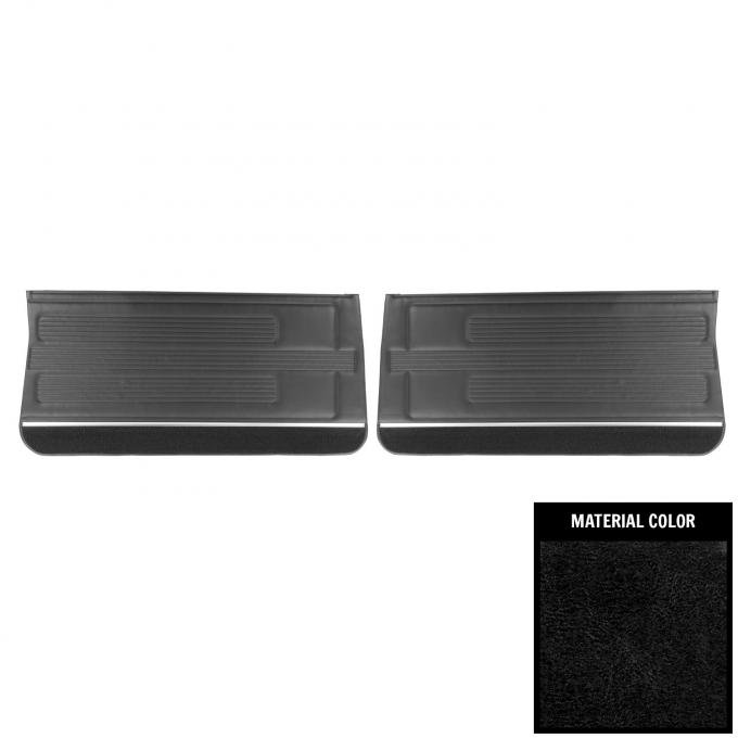 PUI Interiors 1967 Pontiac GTO/LeMans Pre-Assembled Black Front Door Panels PD430