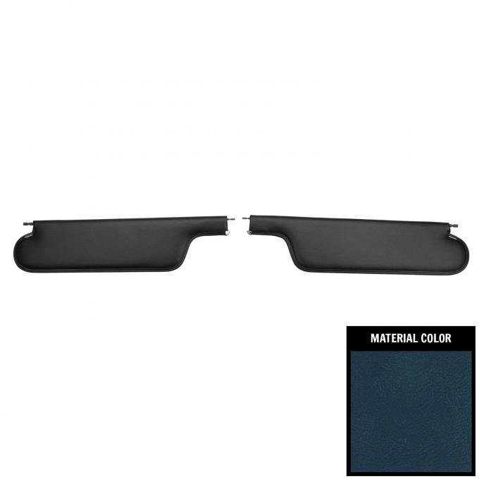 PUI Interiors 1965-1967 Chevelle/GTO/Lemans/Cutlass/Skylark Convertible Dark Blue Sun Visors SV216V