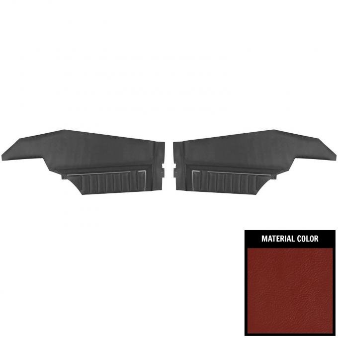 PUI Interiors 1969 Buick Skylark Custom/GS350/GS400 Hardtop Red Rear Door Panels 69UD30C