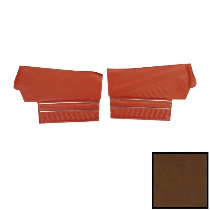 PUI Interiors 1970 Pontiac GTO/Lemans Sport Convertible Dark Saddle Rear Door Panels D469-1V