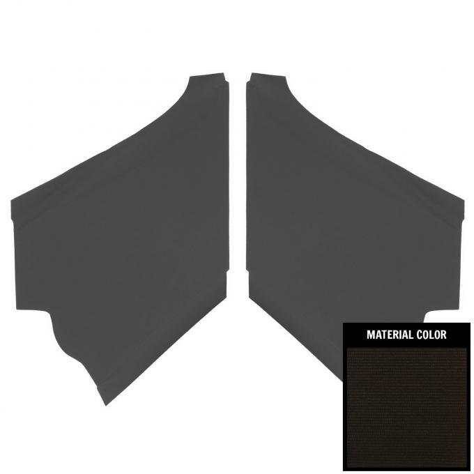 PUI Interiors 1968-1972 Chevrolet El Camino Black Ribbed Earmuff Boards 68CHB100R